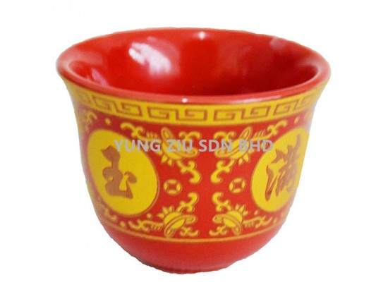 RED CERAMICS CUP(5.5*4.5CM)(1PCS)CNY(9342)